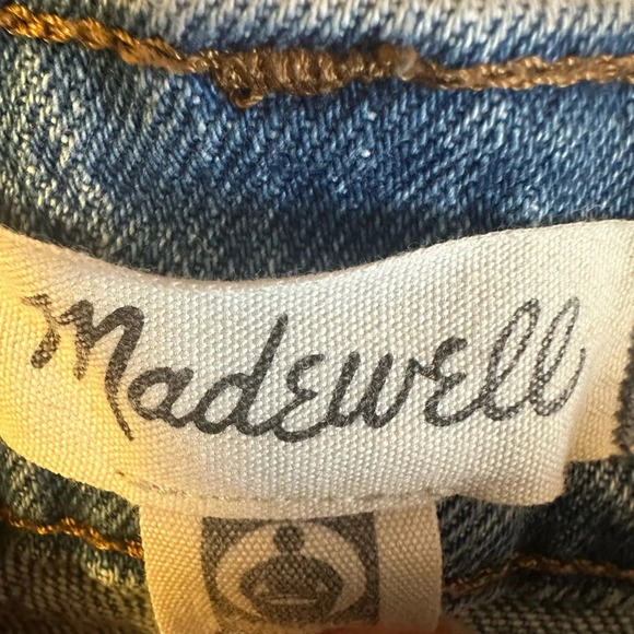 Madewell The Perfect Vintage Jean Straight Leg Jeans Size 24P distressed raw hem - Picture 4 of 5
